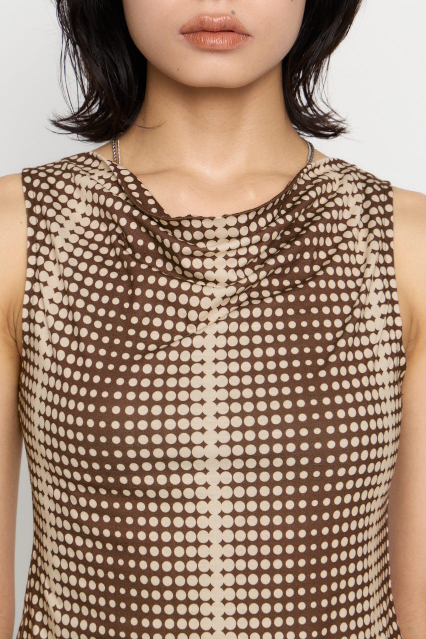 GRADATION DOT トップス BRN FREE