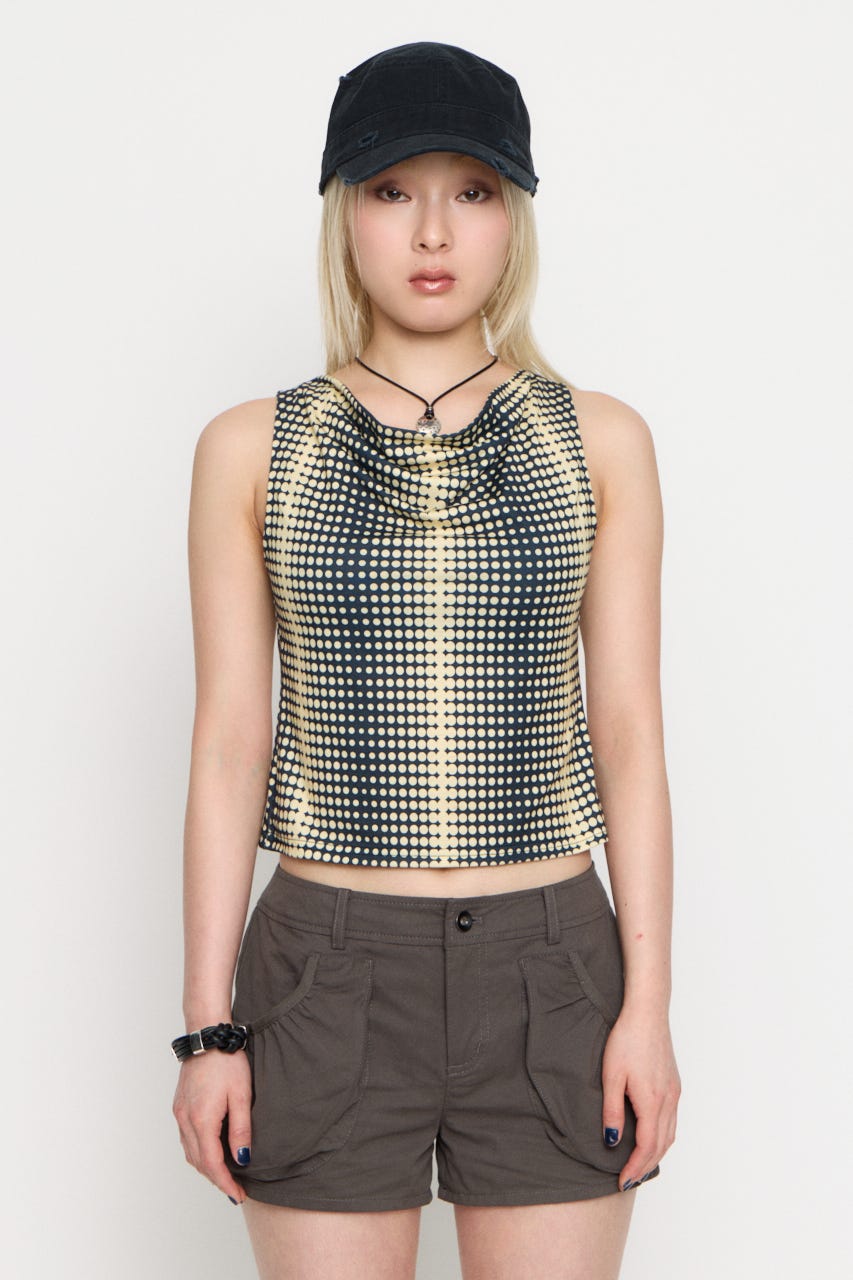 GRADATION DOT トップス NVY FREE