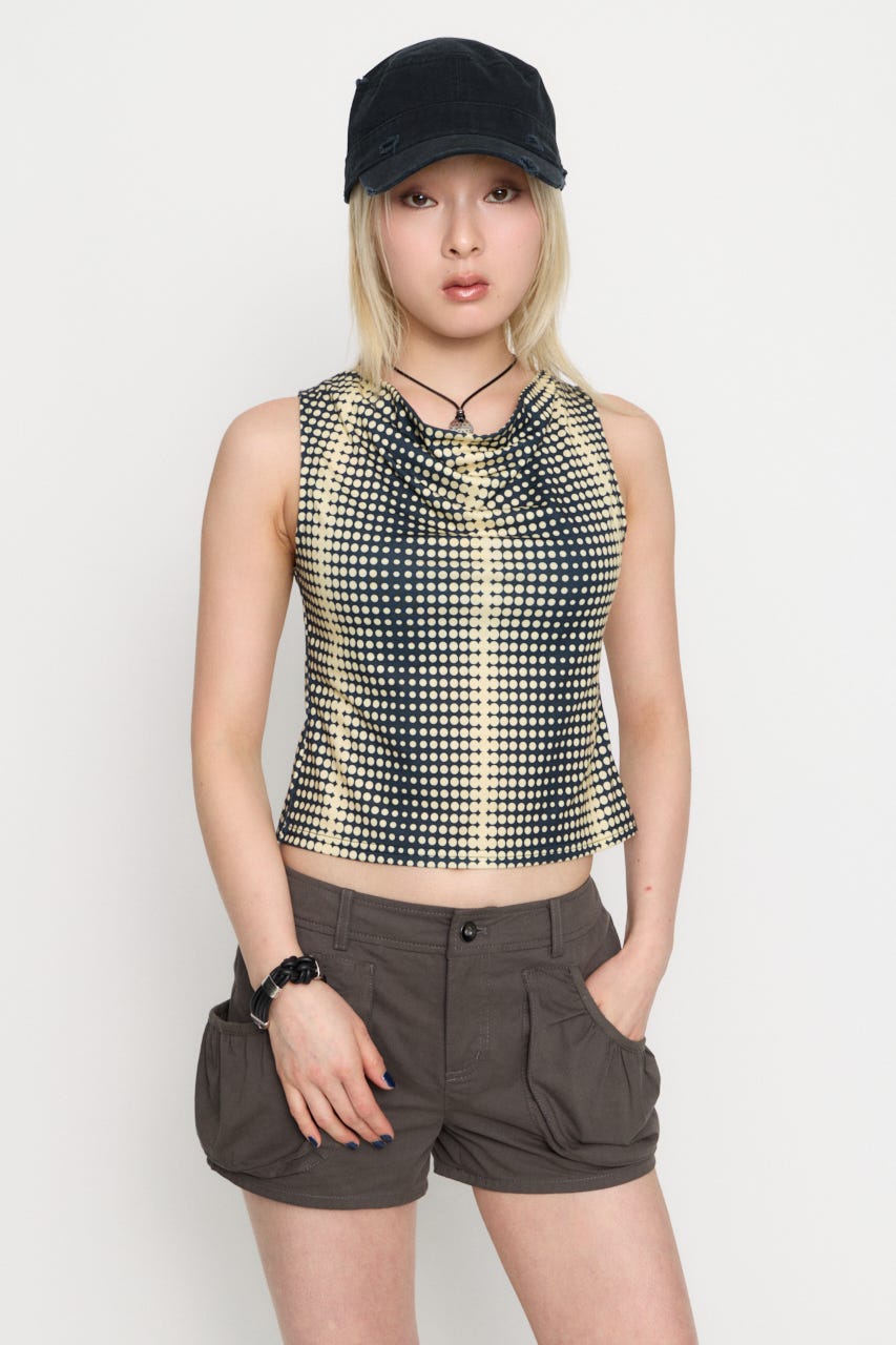 GRADATION DOT トップス NVY FREE