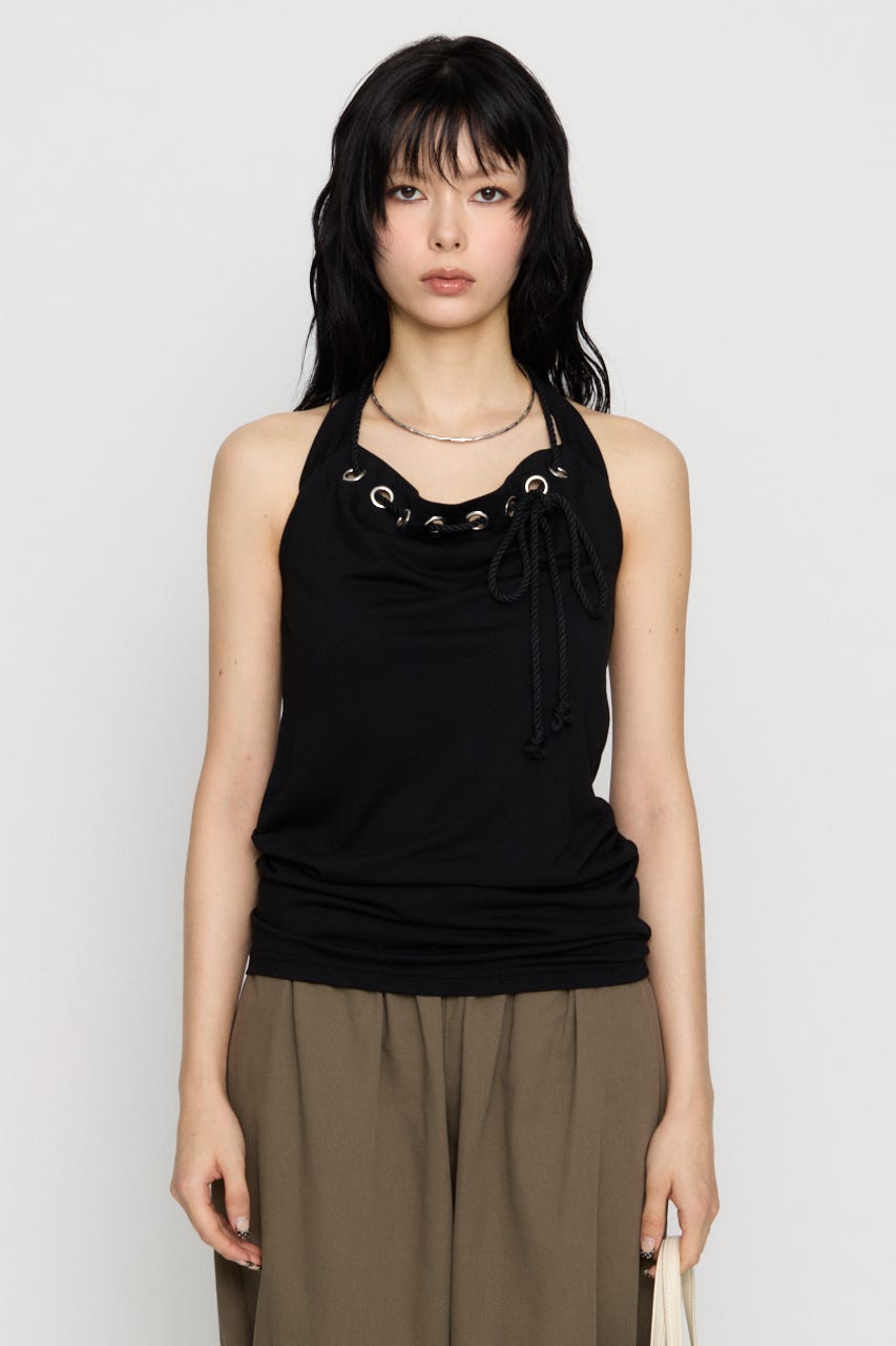 HALTER NECK RING トップス