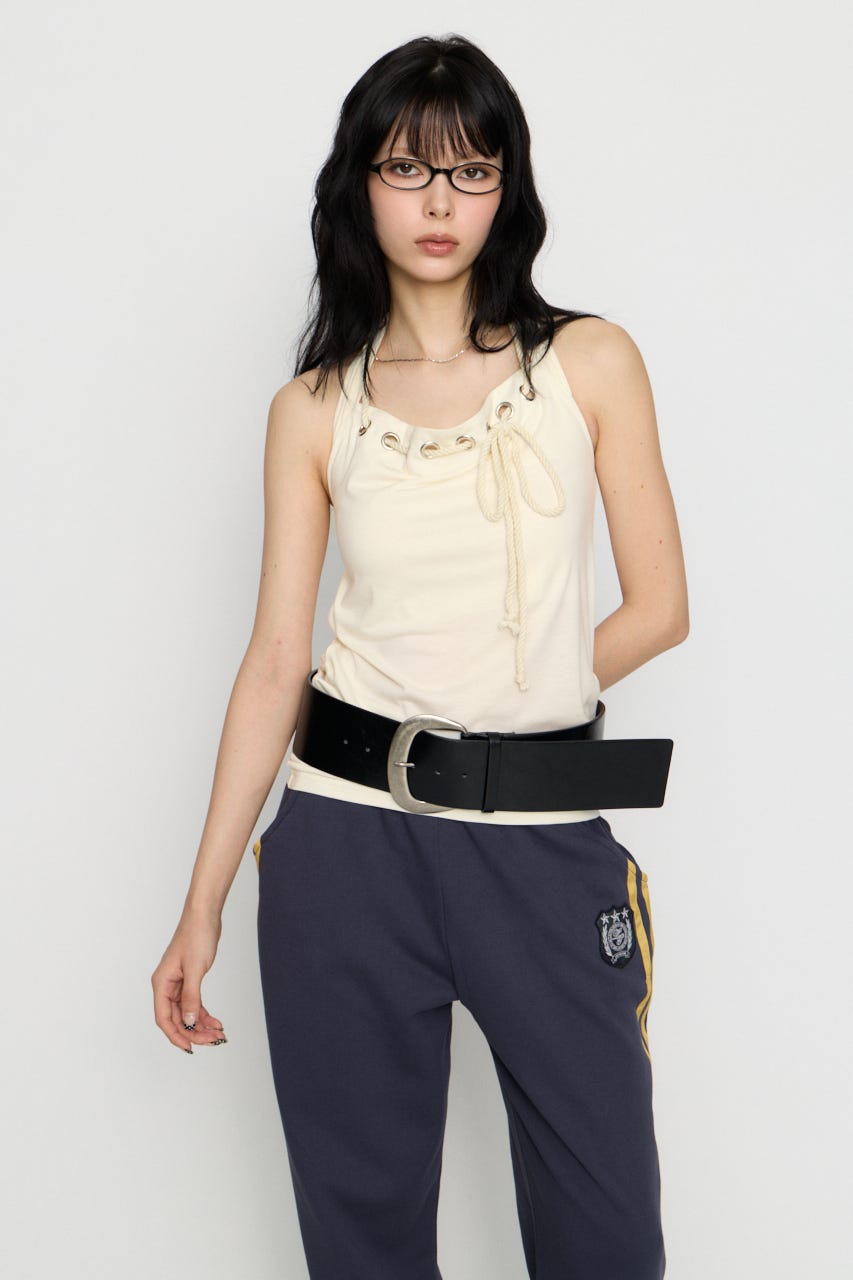 HALTER NECK RING トップス WHT FREE