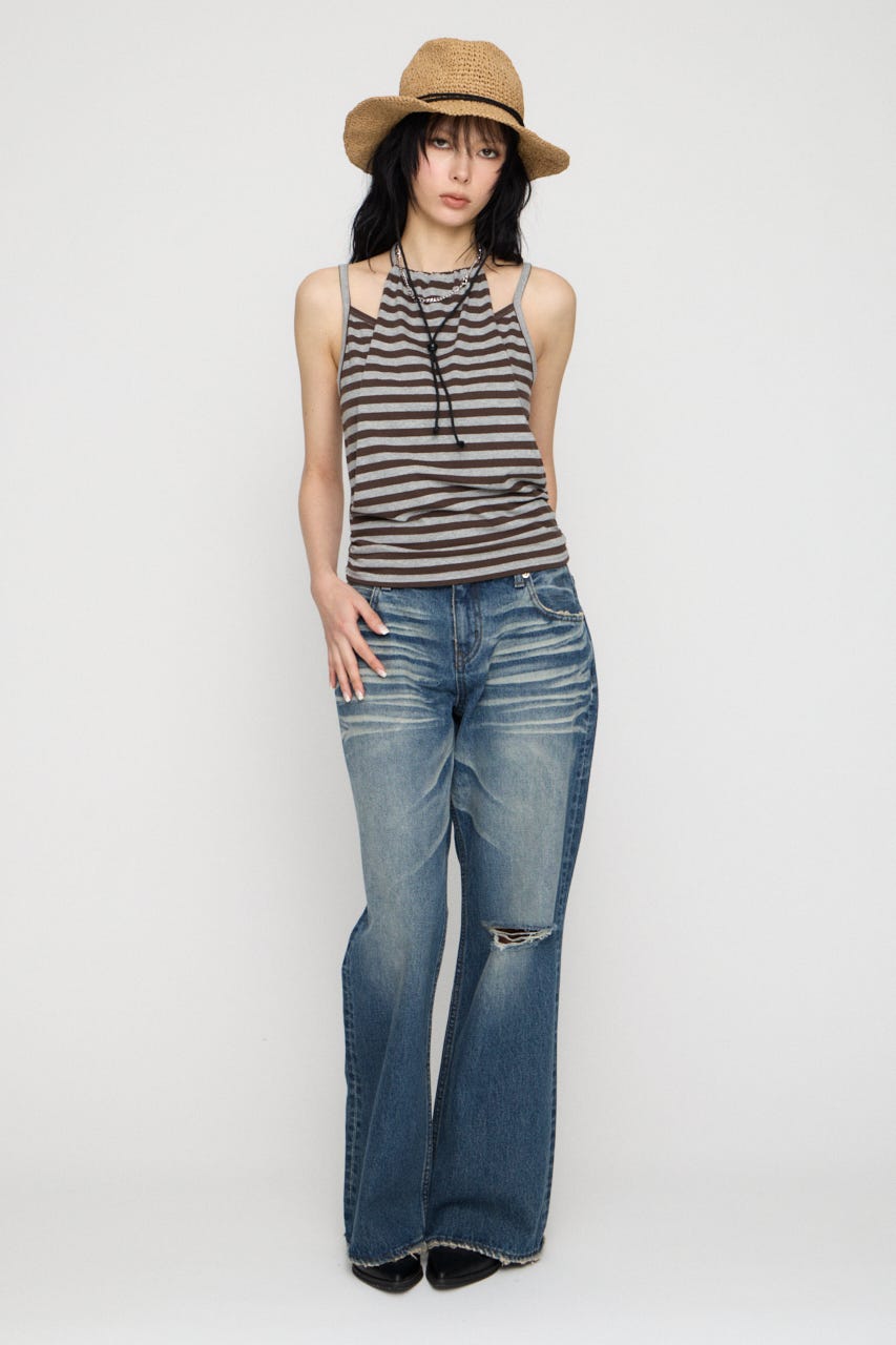LAYERED HALTER トップス KHA FREE
