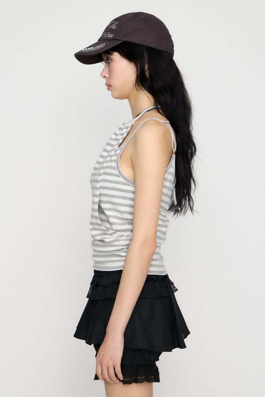 LAYERED HALTER トップス WHT FREE