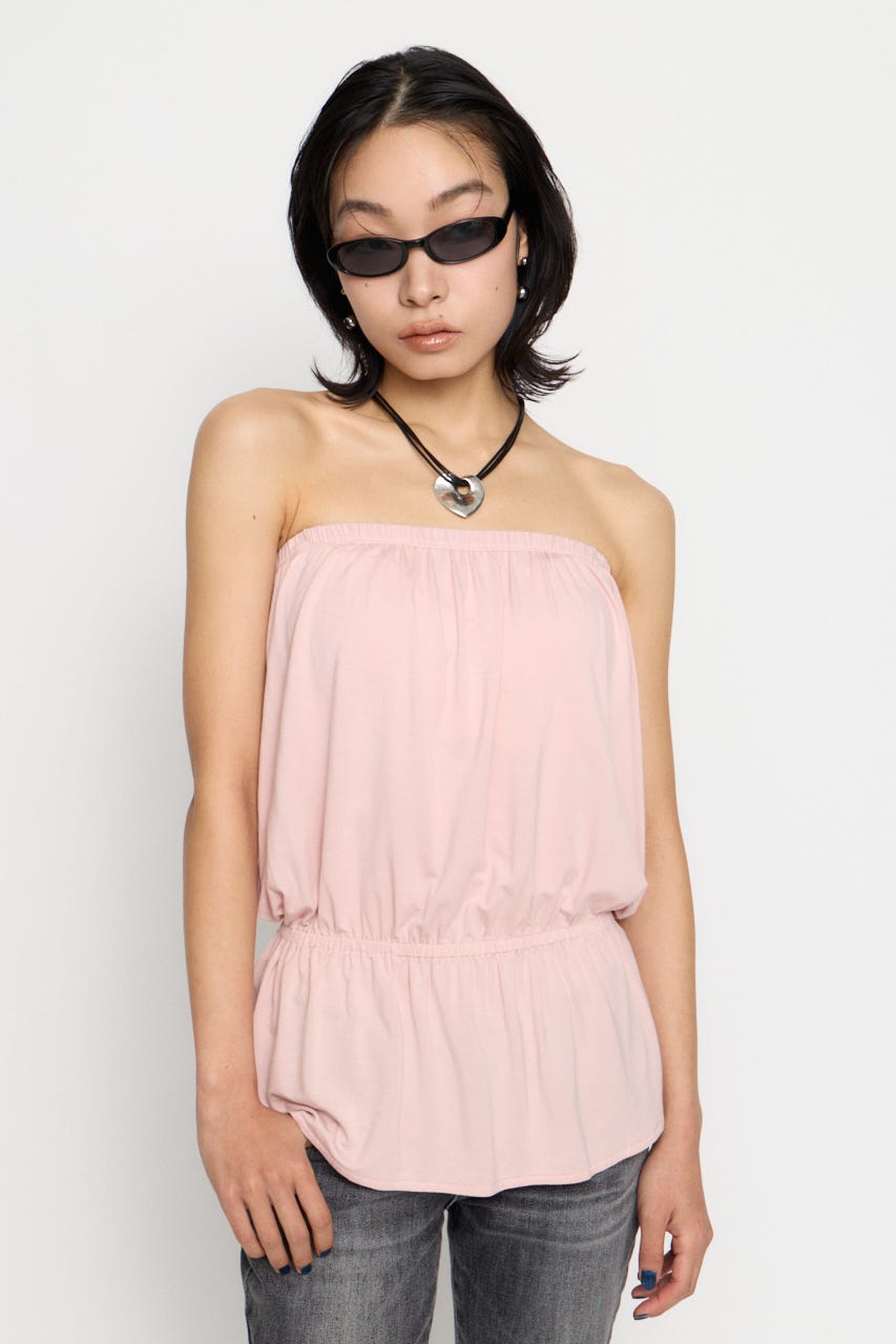 PEPLUM CUP BARE チュニック PNK FREE