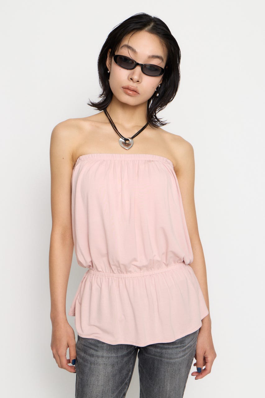 PEPLUM CUP BARE チュニック PNK FREE