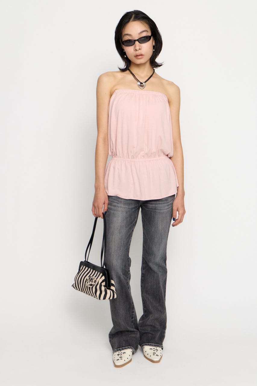 PEPLUM CUP BARE チュニック PNK FREE