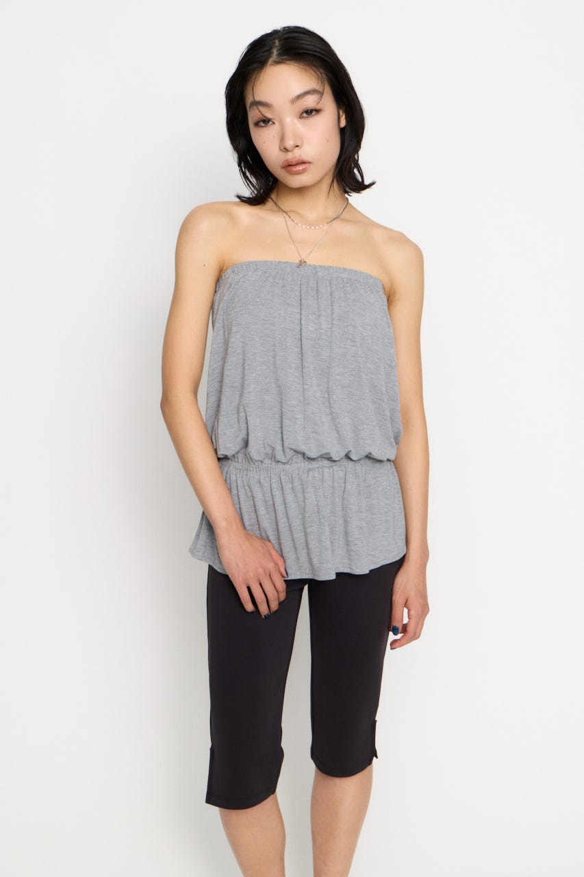 PEPLUM CUP BARE チュニック T.GRY FREE