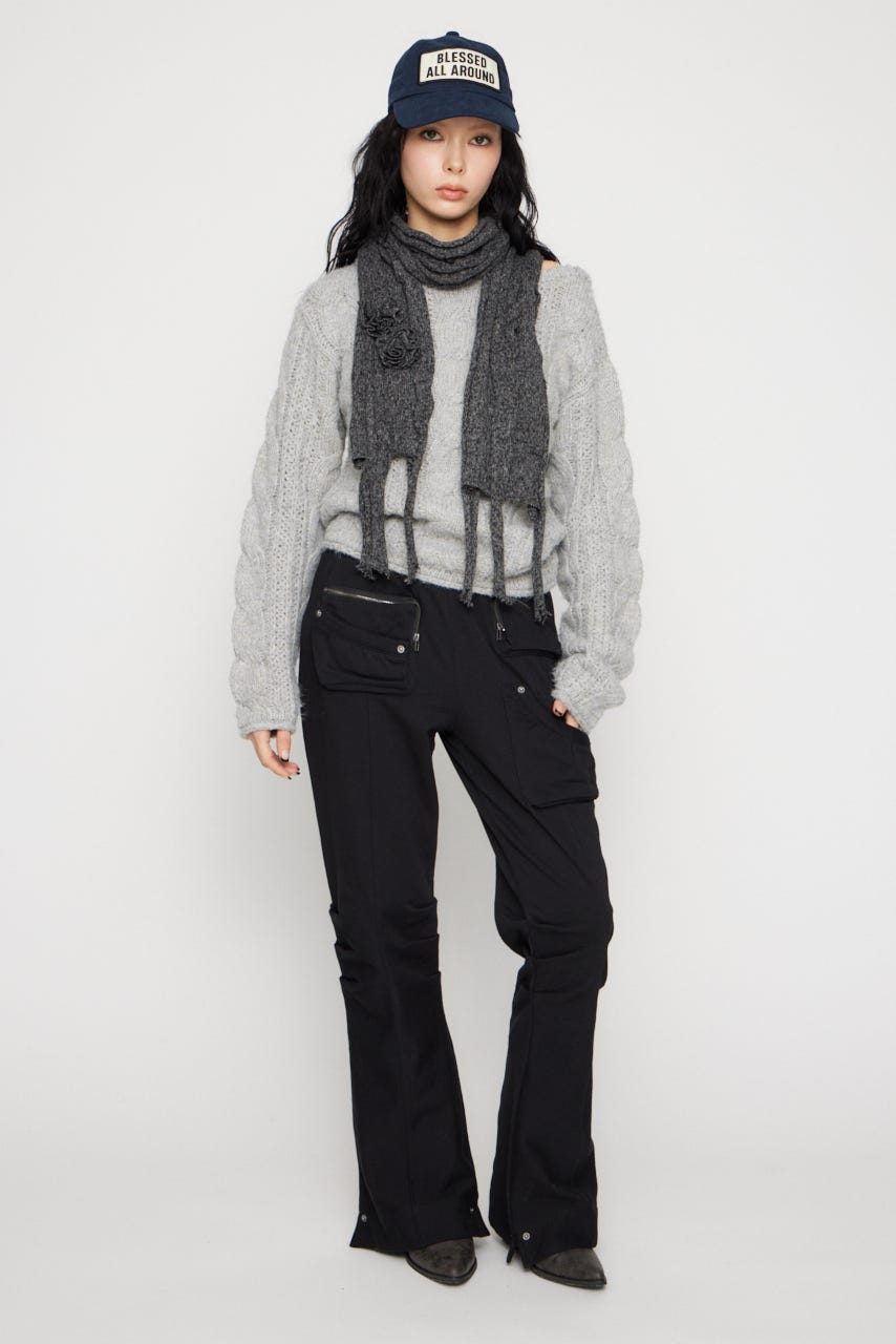 POCKET POINT CUT パンツ BLK S