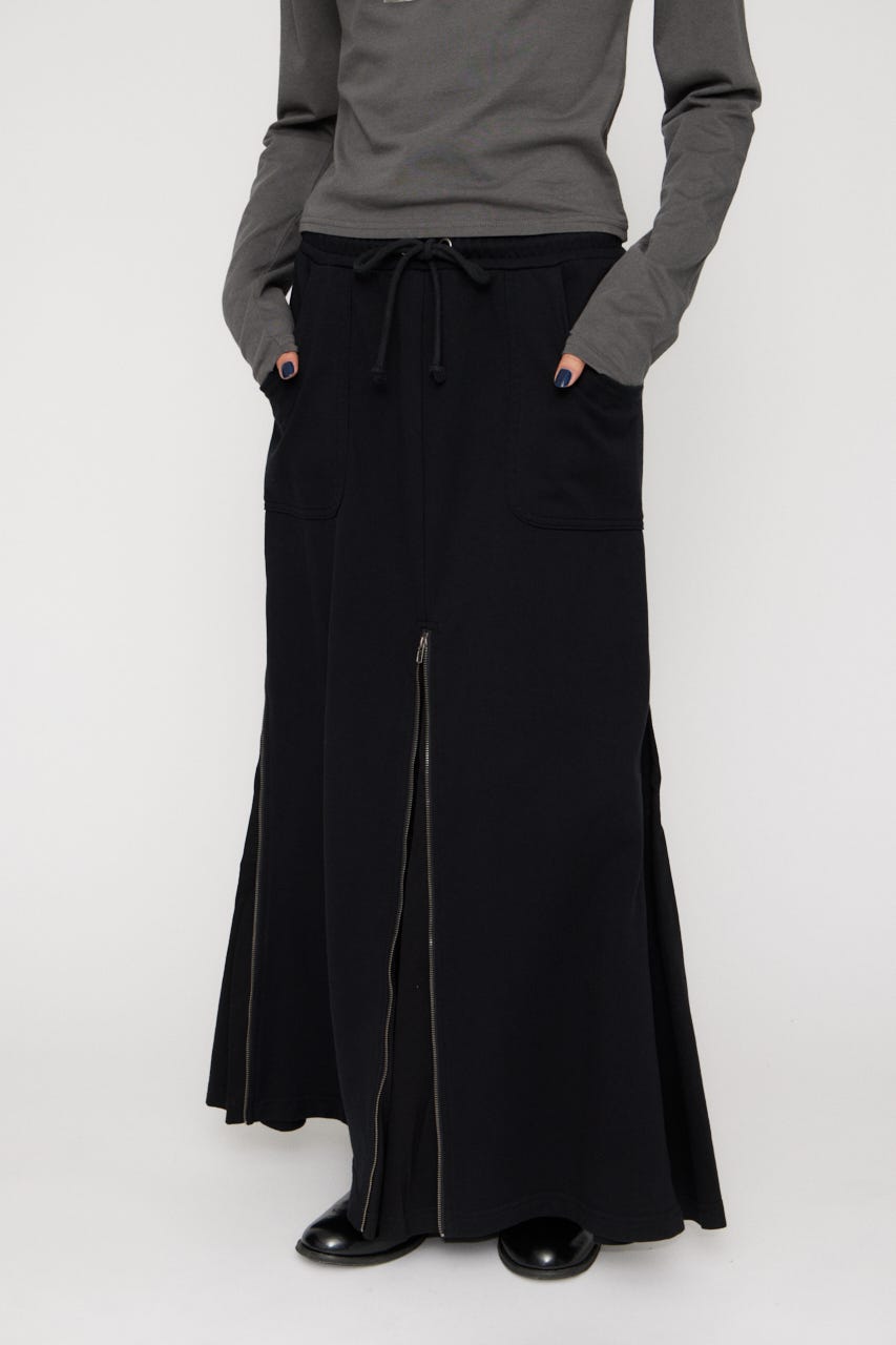 ZIP SPREAD スカート BLK S