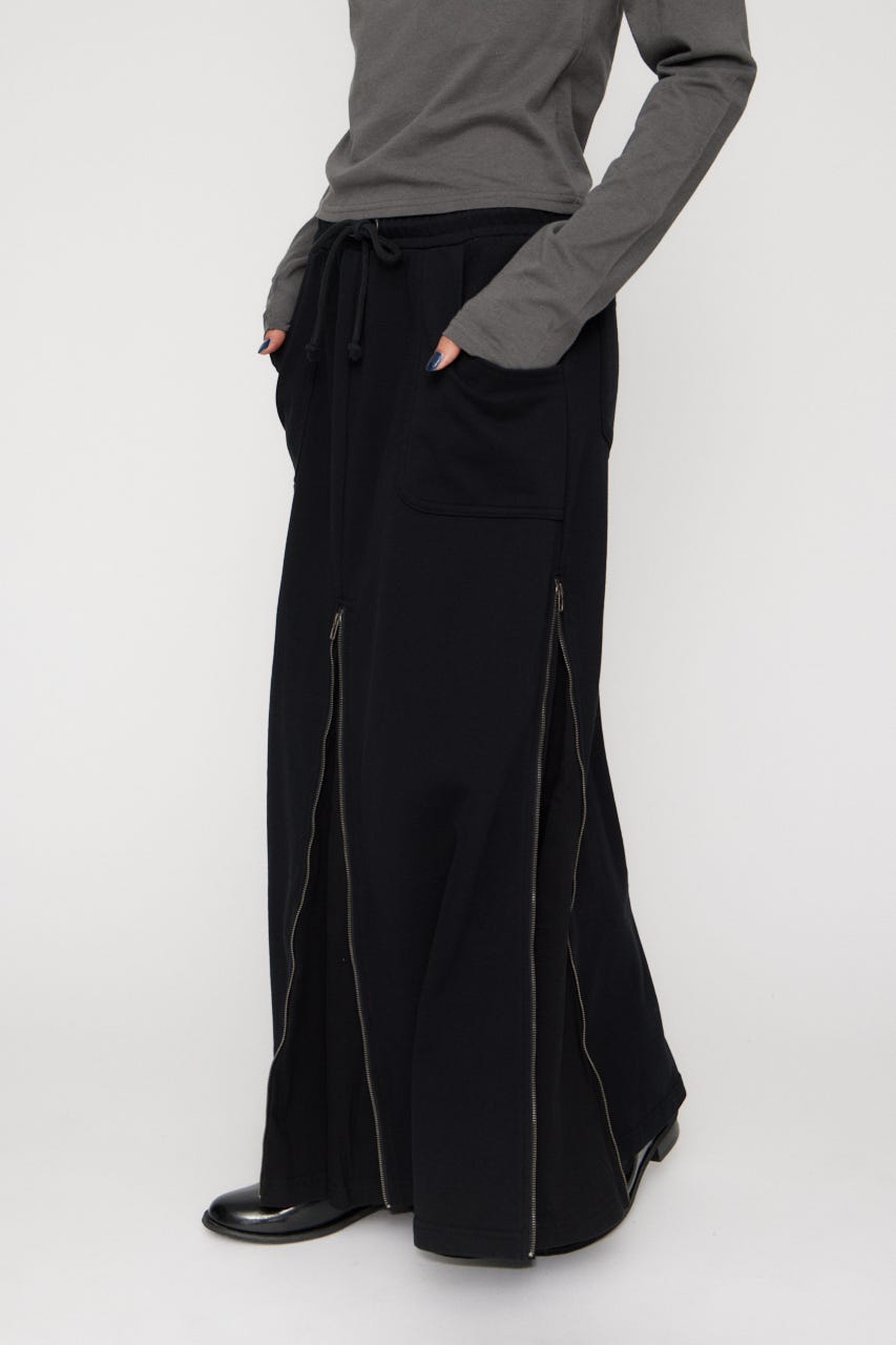 ZIP SPREAD スカート BLK S
