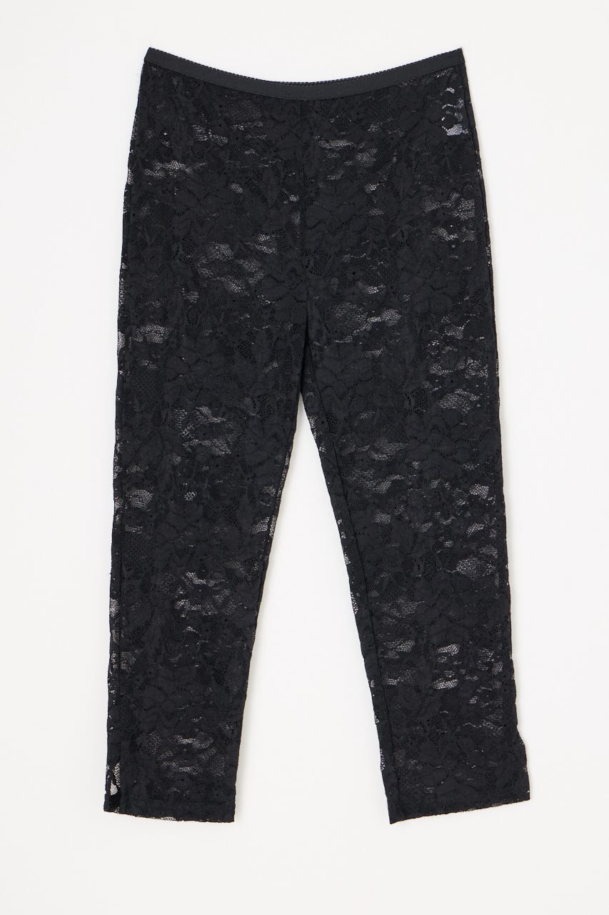 MESH LACE CAPRI レギンス BLK FREE