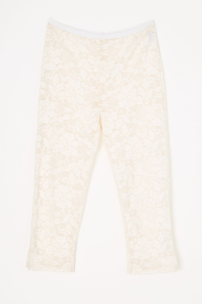 MESH LACE CAPRI レギンス O/WHT FREE