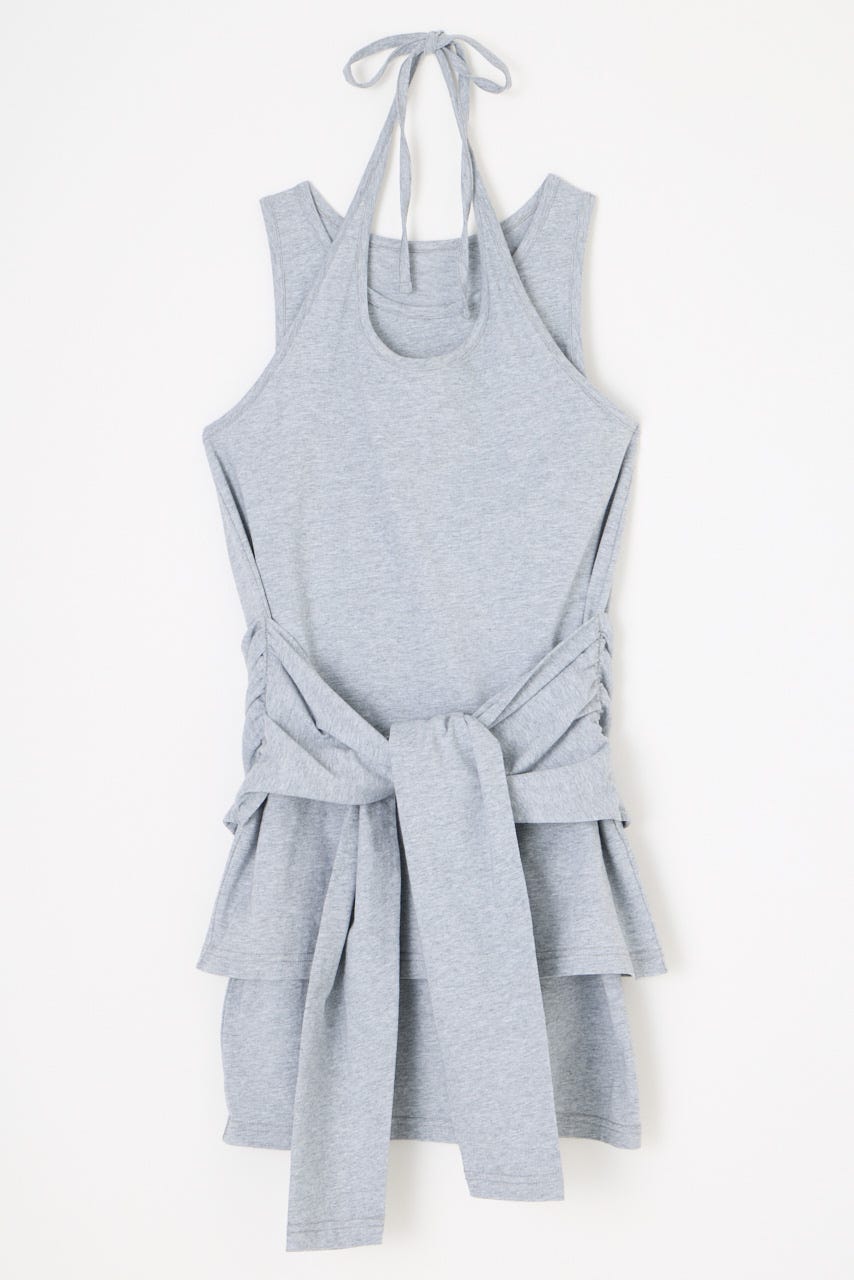 LAYERED HALTER NECK ワンピース GRY M