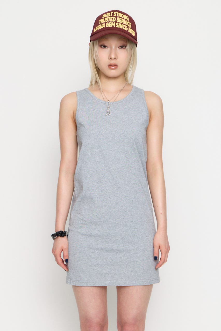 LAYERED HALTER NECK ワンピース GRY M