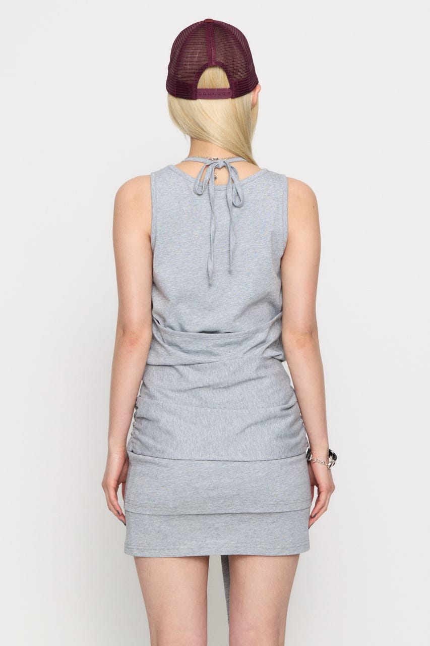 LAYERED HALTER NECK ワンピース GRY M