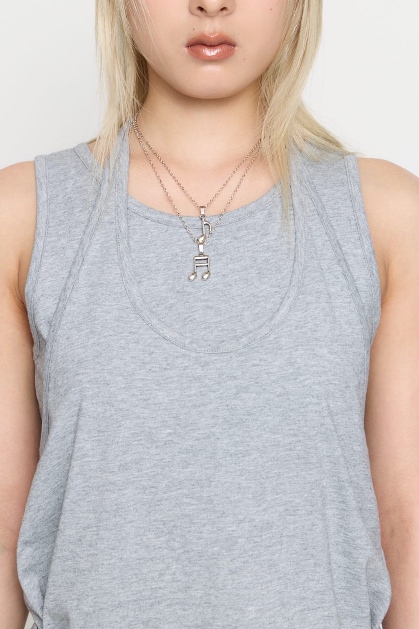 LAYERED HALTER NECK ワンピース GRY M