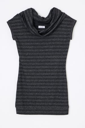 DRAPE NECK BORDER ワンピース