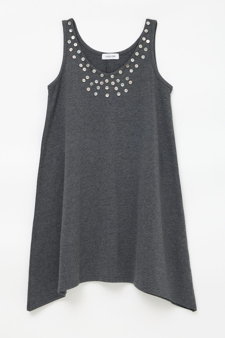 SHELL BUTTON ミニワンピース C.GRY S