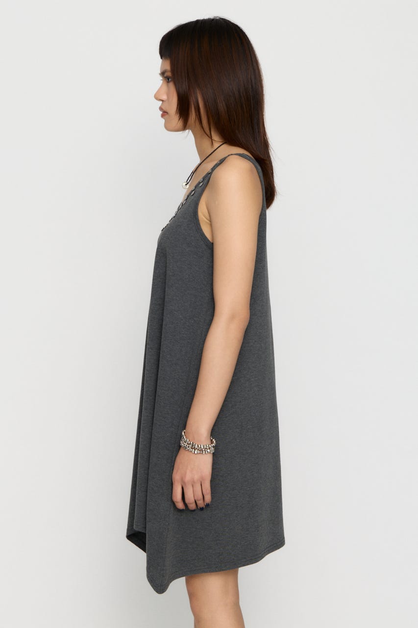 SHELL BUTTON ミニワンピース C.GRY S