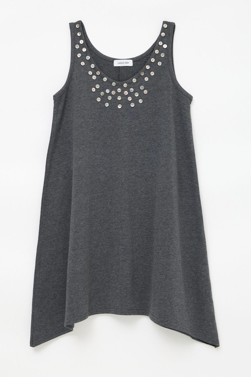 SHELL BUTTON ミニワンピース C.GRY S