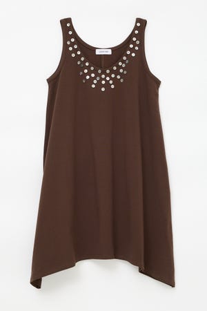 SHELL BUTTON ミニワンピース