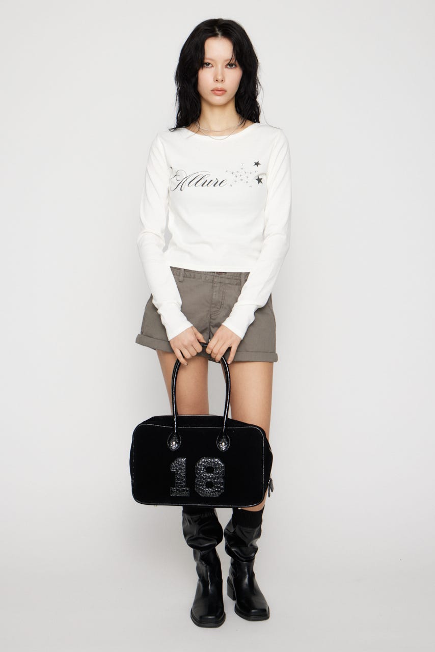 STAR MOTIF PRINT トップス WHT FREE