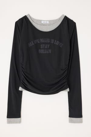LAYERED BORDER ロングスリーブＴシャツ