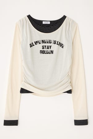 LAYERED BORDER ロングスリーブＴシャツ