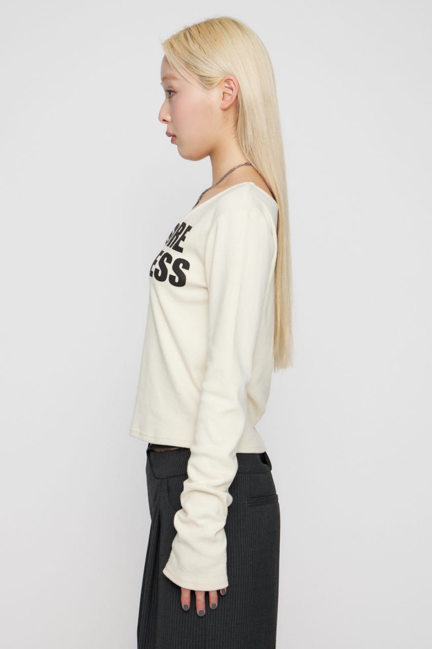 V NECK IMAPCT PRINT トップス IVOY FREE