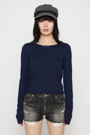 SAME COLOR LETTERING トップス