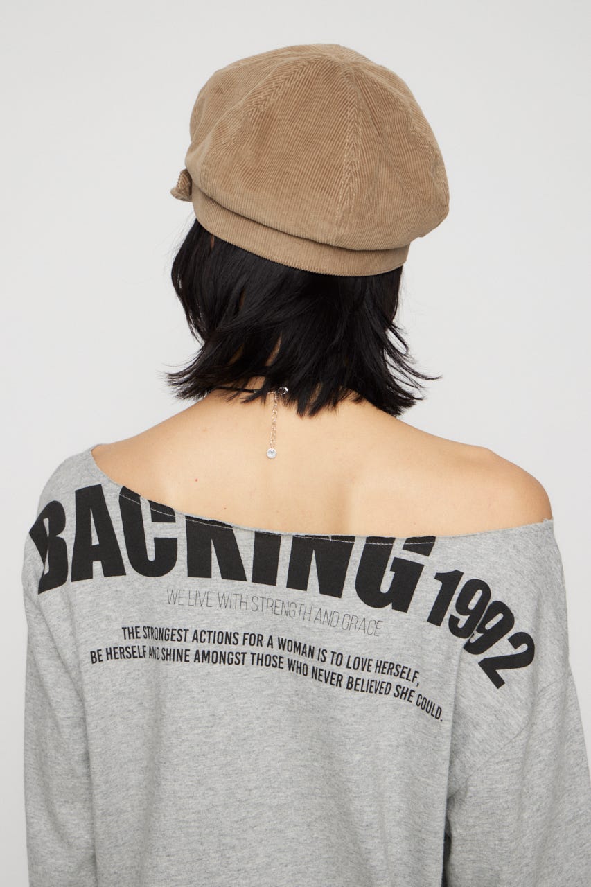 BACK PRINT LOOSEY トップス T.GRY FREE