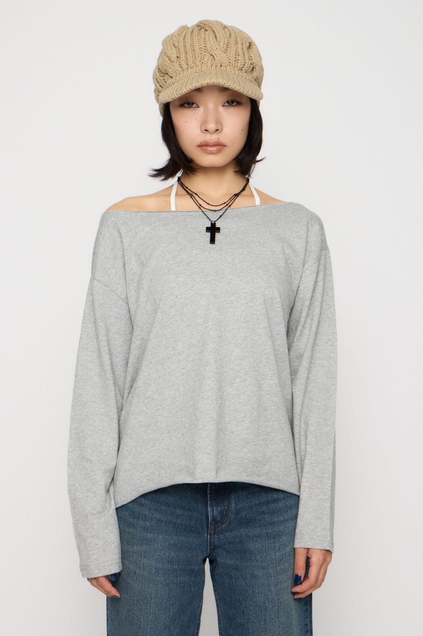 BACK PRINT LOOSEY トップス T.GRY FREE