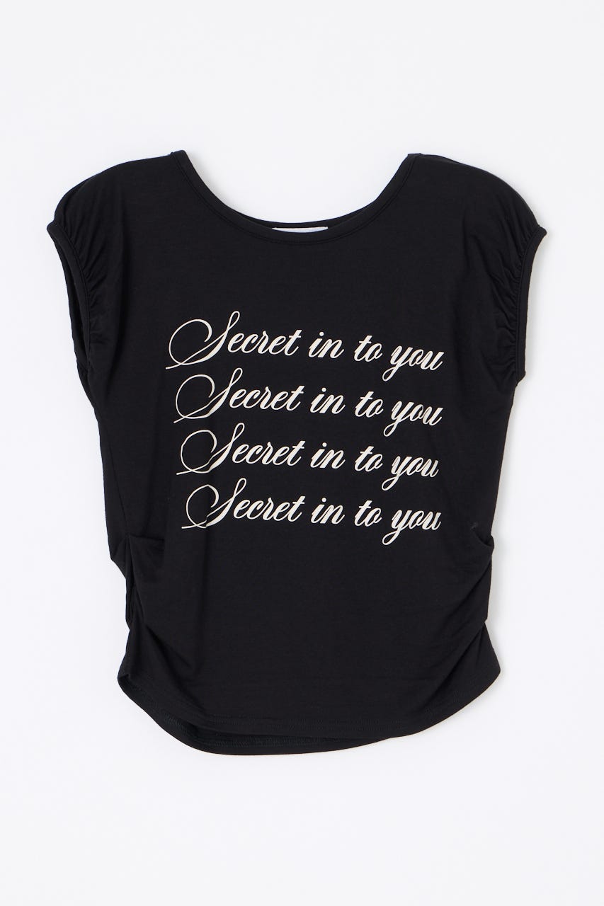 PUFF PRINT Tシャツ BLK FREE