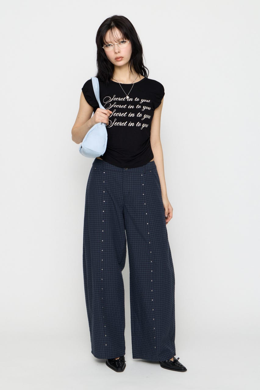 PUFF PRINT Tシャツ BLK FREE