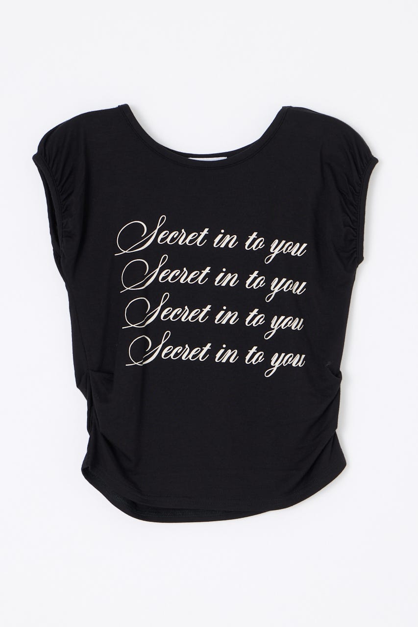 PUFF PRINT Tシャツ BLK FREE