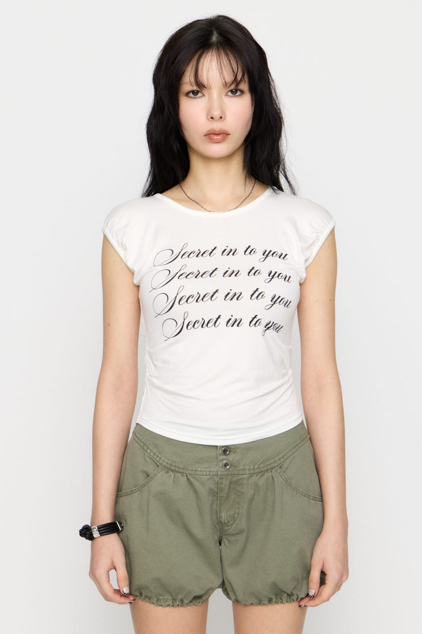 PUFF PRINT Tシャツ WHT FREE