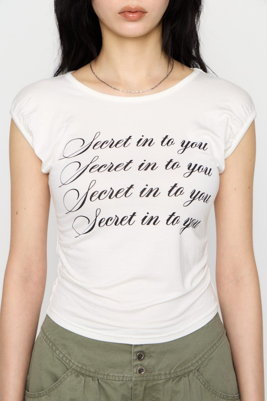 PUFF PRINT Tシャツ WHT FREE