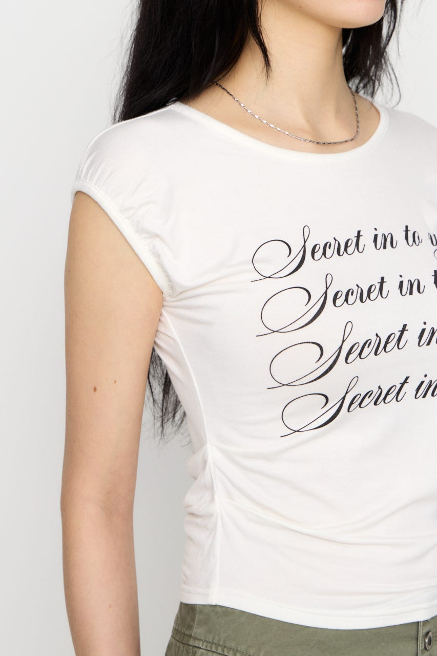 PUFF PRINT Tシャツ WHT FREE