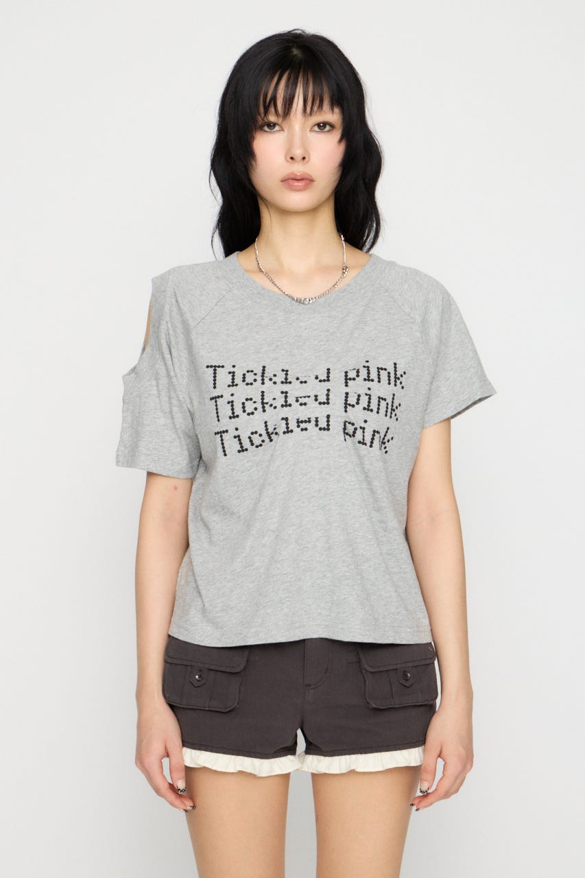 ASYMMETRY PRINT Tシャツ GRY FREE