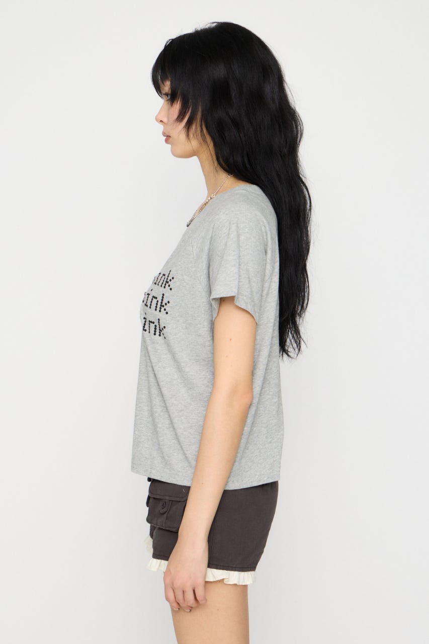 ASYMMETRY PRINT Tシャツ GRY FREE