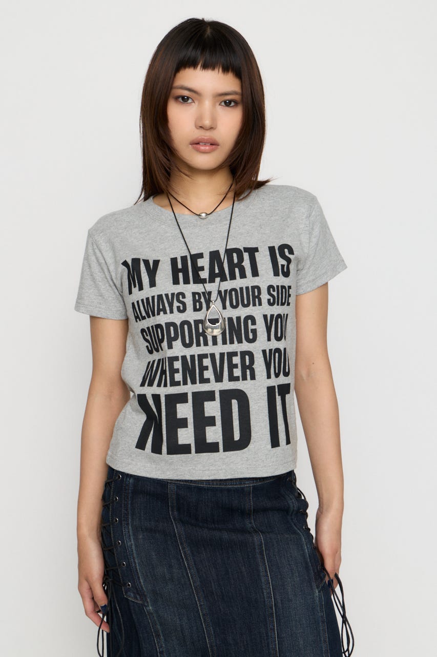 USEFUL PRINT Tシャツ T.GRY FREE