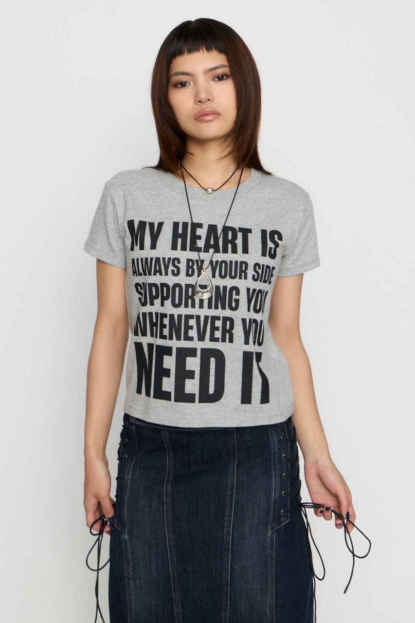 USEFUL PRINT Tシャツ T.GRY FREE