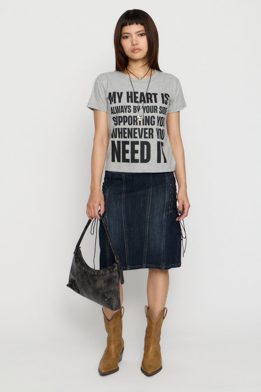 USEFUL PRINT Tシャツ T.GRY FREE