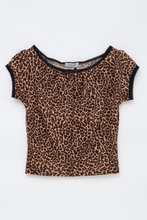 LEOPARD LACE トップス