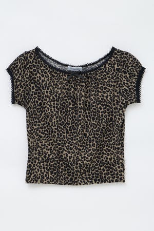 LEOPARD LACE トップス
