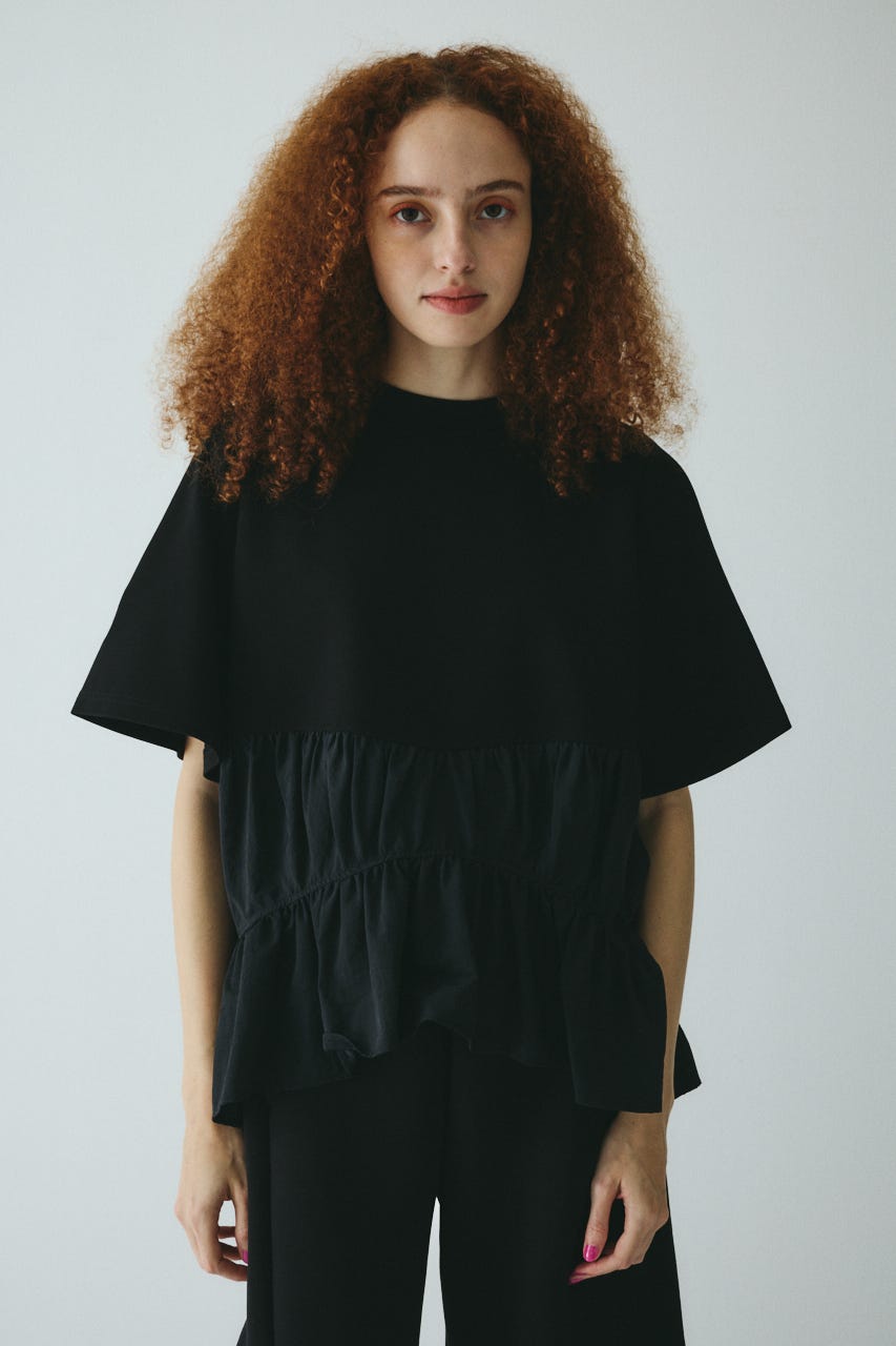 トップス HeRIN.CYE Frill A-line cut tops HeRIN.CYE | Frill A-line cut tops (Tシャツ・カットソー(半袖