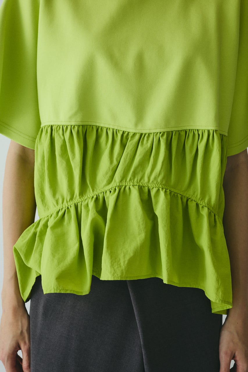 トップス HeRIN.CYE Frill A-line cut tops HeRIN.CYE | Frill A-line cut tops (Tシャツ・カットソー(半袖