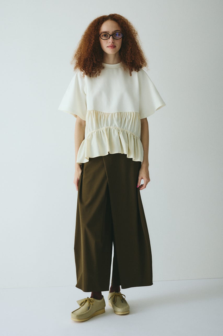 トップス HeRIN.CYE Frill A-line cut tops HeRIN.CYE | Frill A-line cut tops (Tシャツ・カットソー(半袖