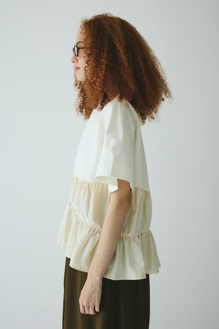 トップス HeRIN.CYE Frill A-line cut tops HeRIN.CYE ［予約］Frill A-line cut tops LIME -ファッション
