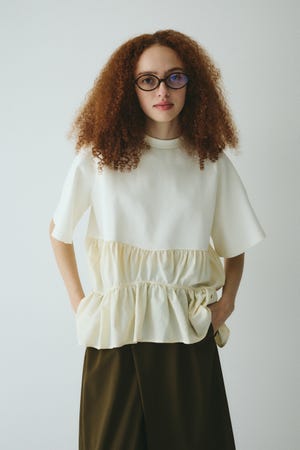 【HeRIN.CYE】ヘリンドットサイ　チュール　フリル　ベスト HeRIN.CYE | Sheer many frill vest (その他トップス ) |SHEL
